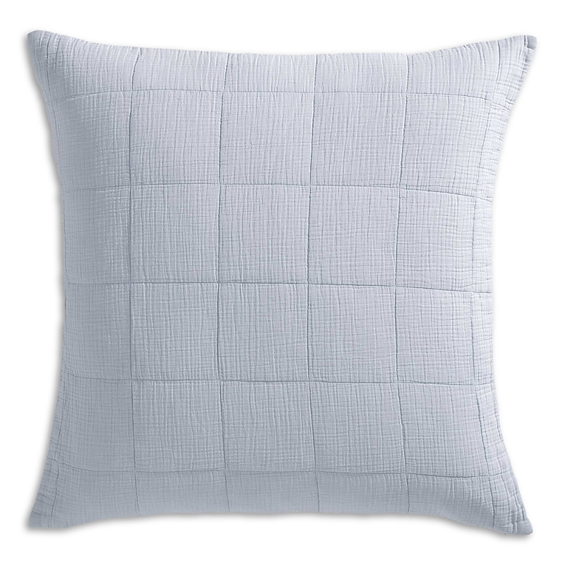 Calvin Klein Cotton Gauze Solid Euro Sham, Set Of 2 In Blue