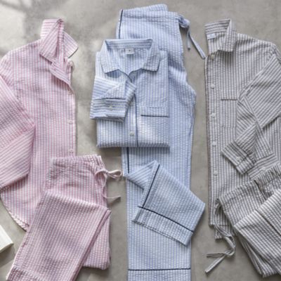 Matteo Striped Seersucker Pajama Set