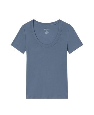  Avi Scoopneck Organic Ribbed Pima Cotton T-Shirt