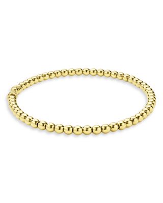 18K Yellow Gold Caviar Gold Beaded Cuff Bracelet