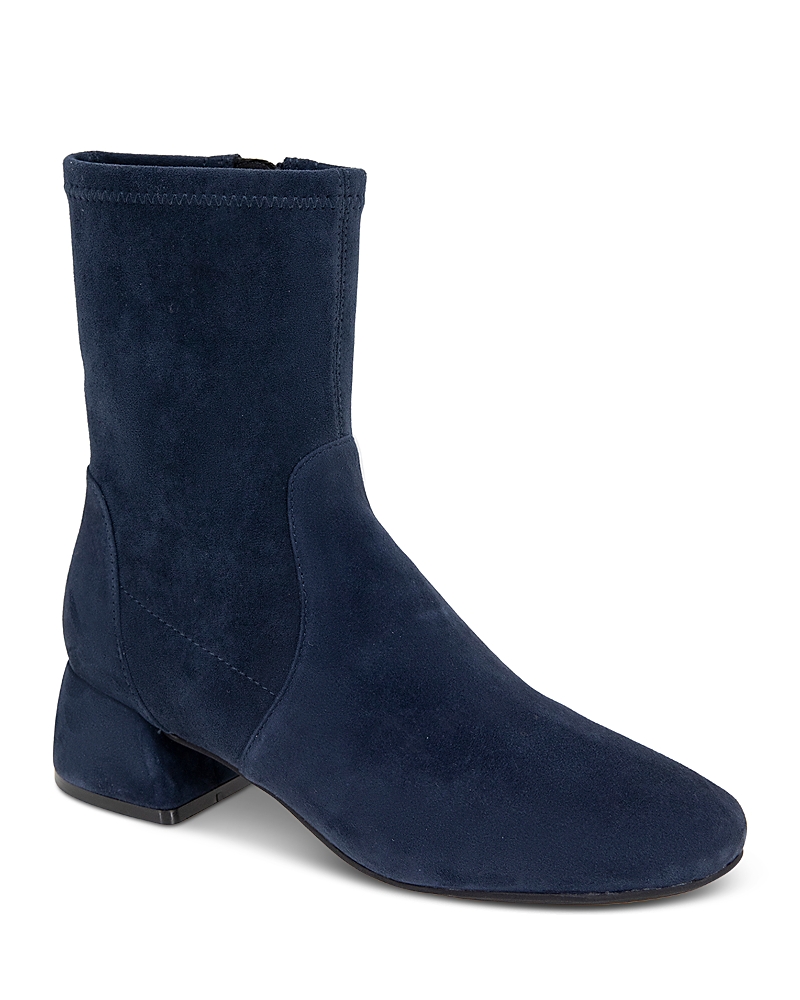 Gentle Souls By Kenneth Cole Women's Emily Zip Mid Heel Boots In Blue