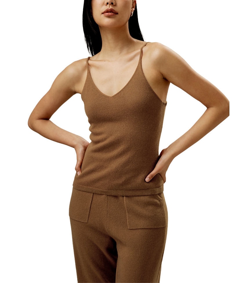 Lilysilk Essential Cashmere Cami Top For Women In Brown