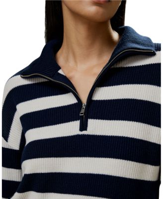 Collared Quarter-Zip Wool Sweater