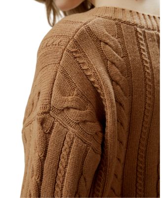 Cable-Knit Wool-Cashmere Blend Sweater