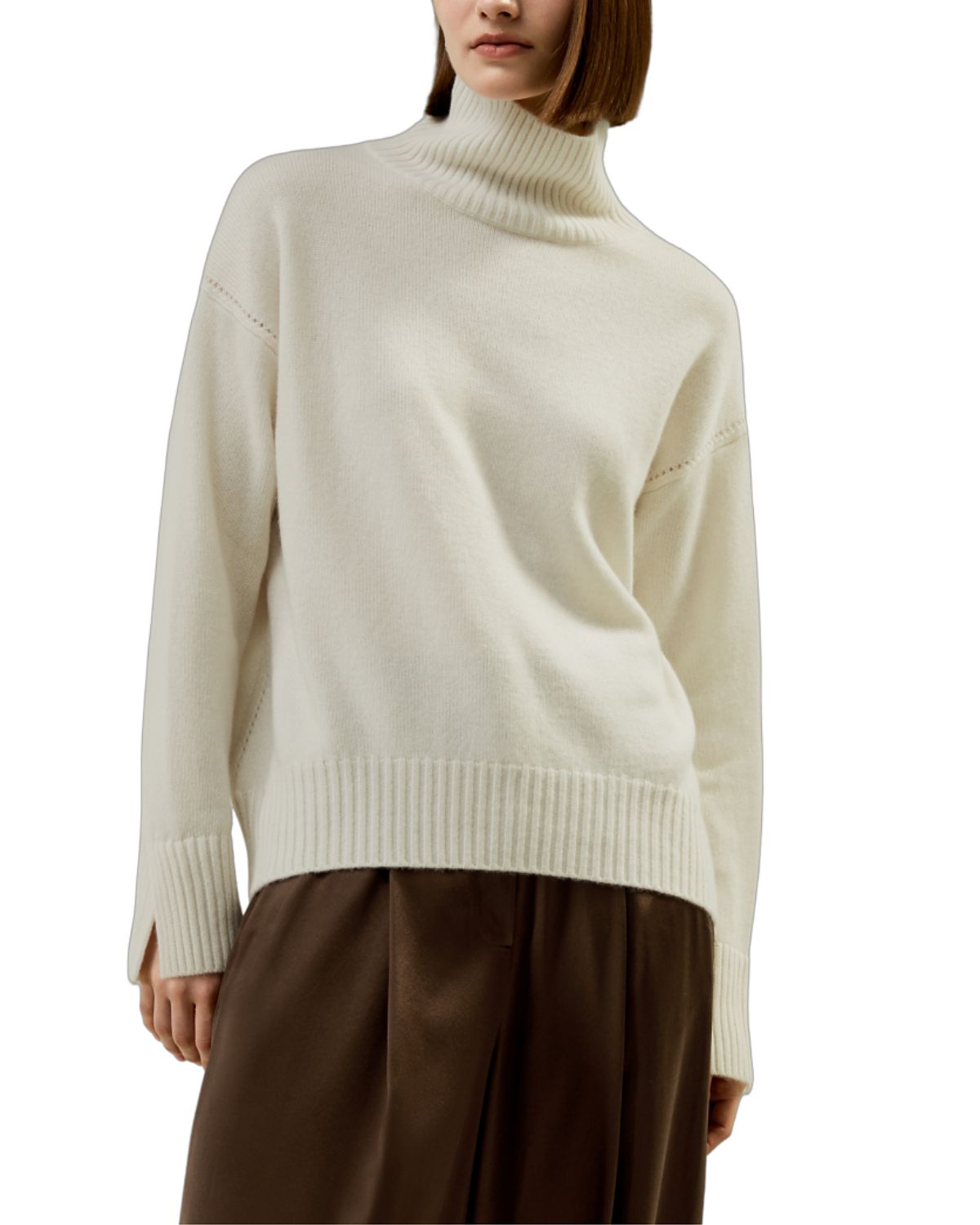 Lilysilk Turtleneck Relaxed-Fit Cashmere Sweater