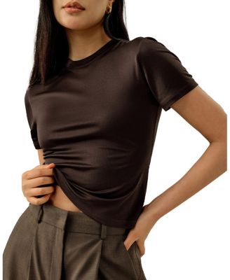 Slim Fitted Silk Jersey Tee