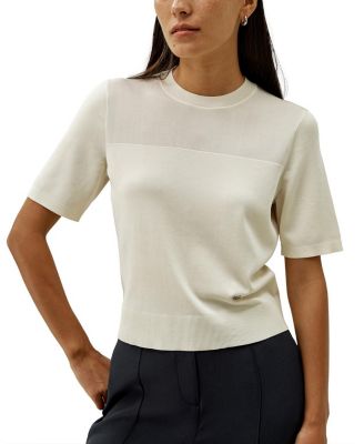 Sophisticated Dual-Knit Silk T-Shirt