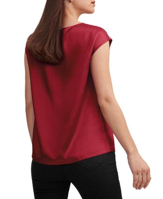 Basic Cap Sleeves Silk Tee