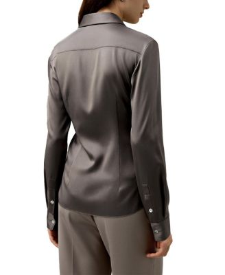 Elegant Silhouette Silk Shirt