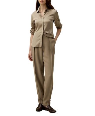 Elegant Silhouette Silk Shirt