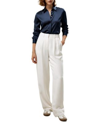 Elegant Silhouette Silk Shirt