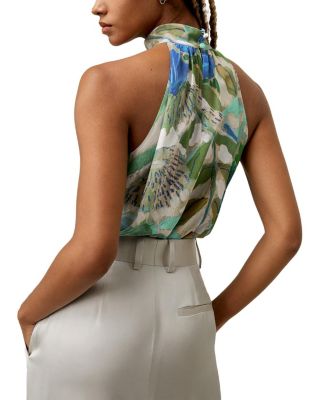 Praslin Mock Neck Silk Top