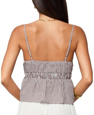 Zahara Gingham Babydoll Top