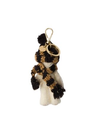 Teddy Bear Bag Charm with Metal Ring