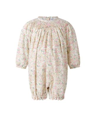 Rachel Riley Girls' Floral Smocked Babysuit - Baby | Bloomingdale's