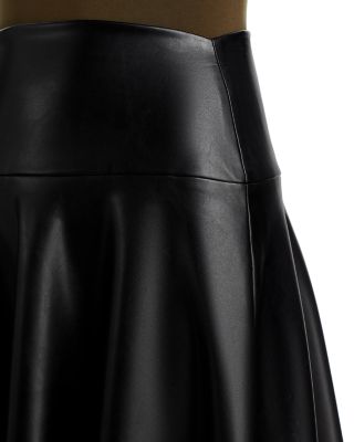 Faux Leather Midi Skirt