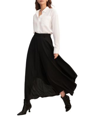 Drop Shoulders Oversize Silk Shirt