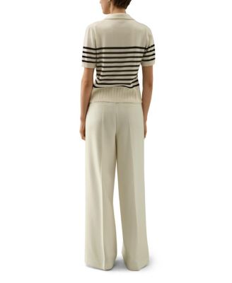 Striped Cashmere Polo Sweater