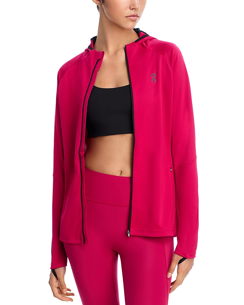 On Focus Tech Hoodie In Pink