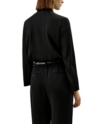 Classic Collar Silk Shirt