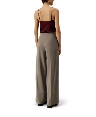 Stretch Silk Wide-Leg Pants