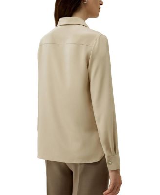 Graceful Button Up Silk Blouse