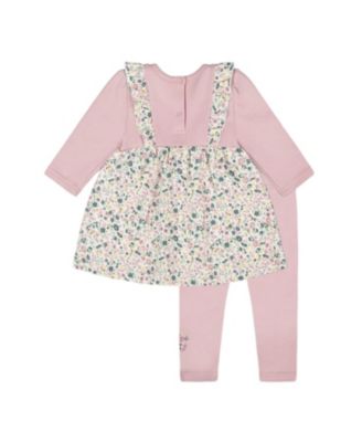 Girls' Organic Cotton Bi-Material Tunic and Leggings Set - Baby