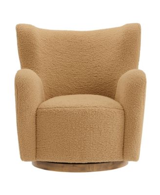 Montrose Wingback Sherpa Swivel Accent Chair