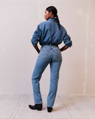 501 Curve High Rise Straight Jeans in Lucid Dream