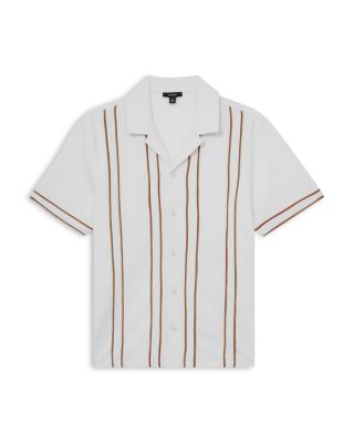 Sander Short Sleeve Cuban Stripe Shirt
