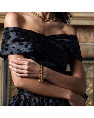 Golden Laurel Link Bracelet