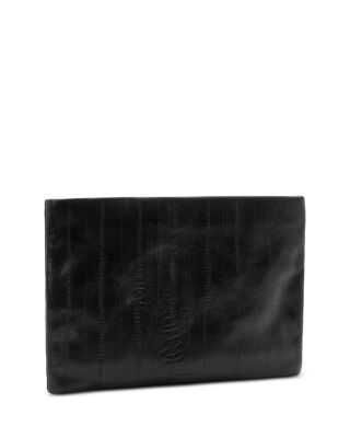 Bettina Eel Embossed Leather Clutch