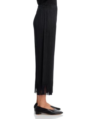 PLEATS PLEASE ISSEY MIYAKE Fringe Trim Wave Pants