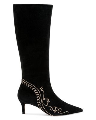 Women's Casey Embroidered Suede Tall Boots