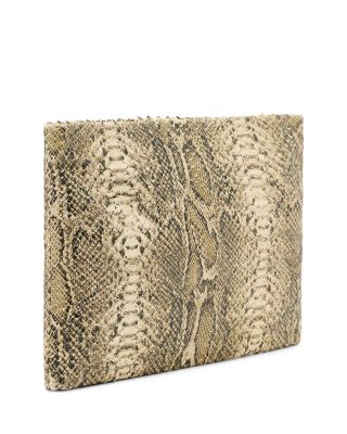 Bettina Snake Embossed Leather Clutch