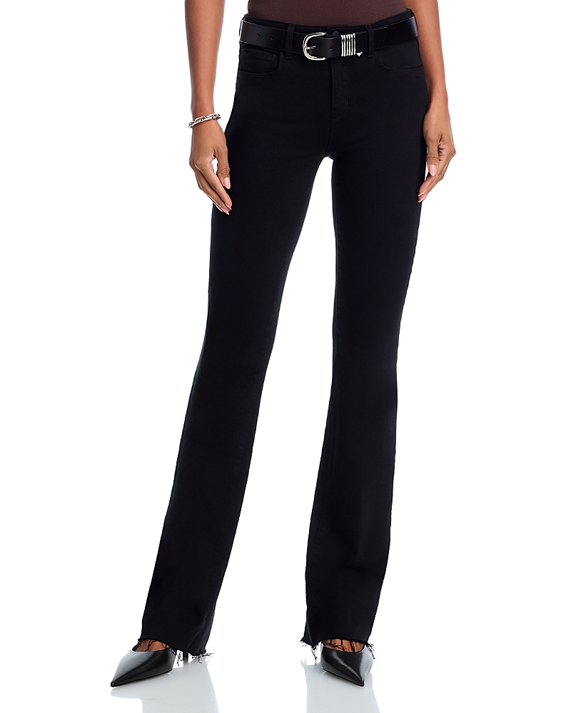 L'Agence Ruth High Rise Straight Jeans in Black