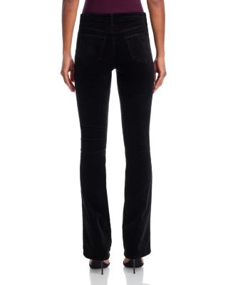 Stevie Velvet High Rise Straight Jeans in Noir