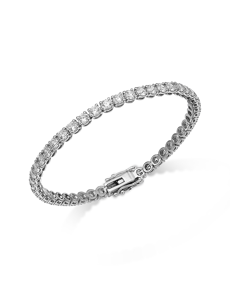 Bloomingdale's Fine Collection Certified Lab Grown Diamond Tennis Bracelet in 14K White Gold, 7.0 tcw