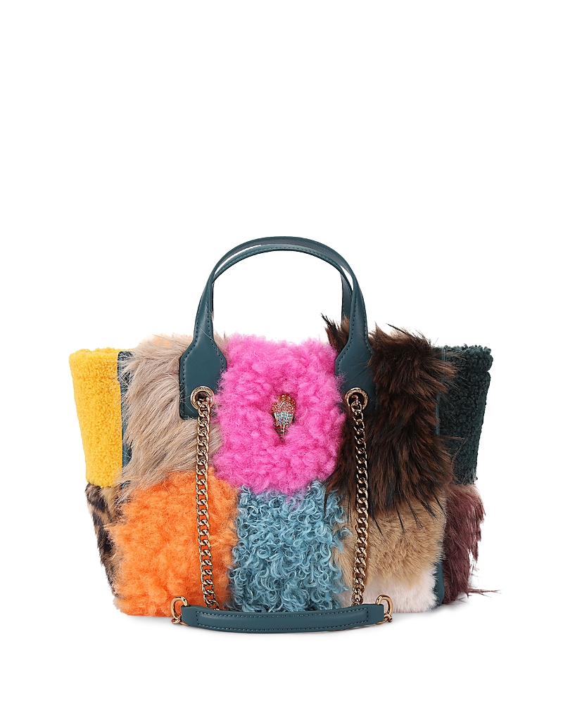 Kurt Geiger London Hoxton Small Multicolor Faux Fur Shopper Bag