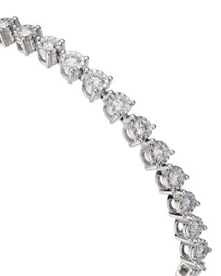 Diamond Bezel Tennis Bracelet in 14K White Gold, 4.0 tcw