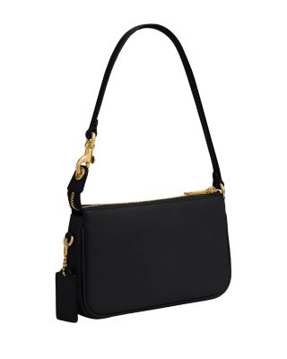 Plaza Mini Black Leather Shoulder Bag