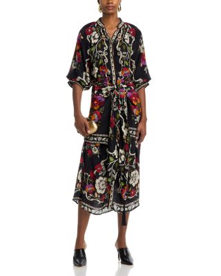 Rococo Flowers Midi Dress