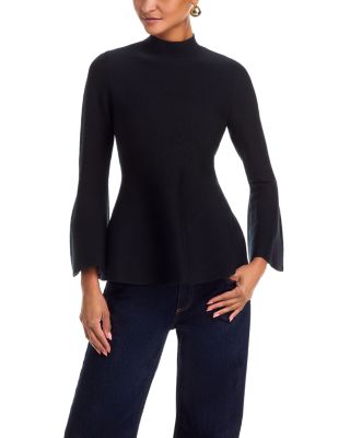 Mock Neck Bell Sleeve Top - Exclusive