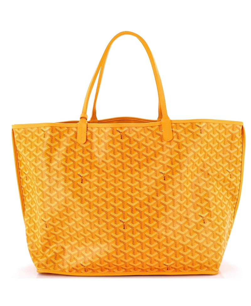 PRE-OWNED GOYARD Pre-owned Goyard Gm Anjou Reversible Tote Coated Canvas In Yellow