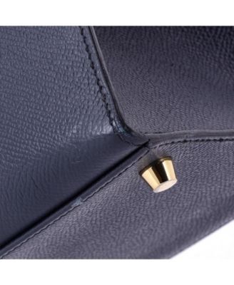 Kelly 28 Handbag Blue Epsom with Gold Hardware