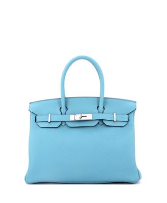  Birkin 30 Handbag Blue Togo with Palladium Hardware