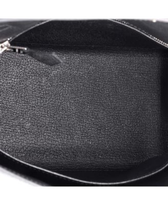  Kelly 25 Handbag Black Epsom with Palladium Hardware