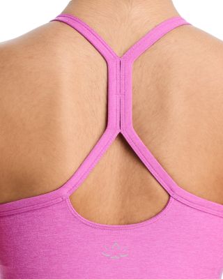 Spacedye Slim Racerback Cropped Tank in Sunset Violet Heather