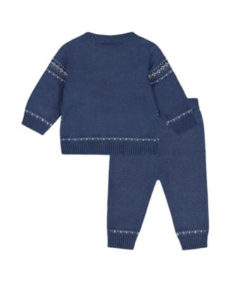 Boys' Knitted Jacquard Sweater and Pant Set - Baby