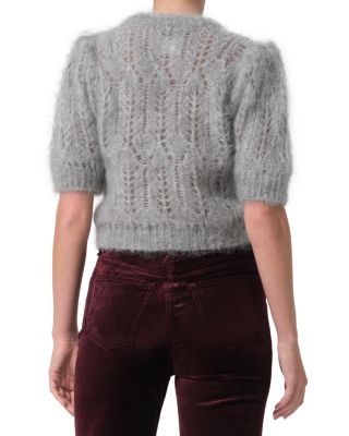Odette Puff Sleeve Crewneck Sweater